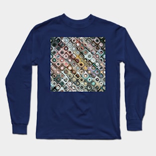 Abstract Circles Pattern Long Sleeve T-Shirt